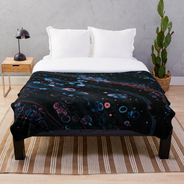 Item preview, Cute Blue red water bubbles waves on dark background pattern designed and sold by PrimeScripts.