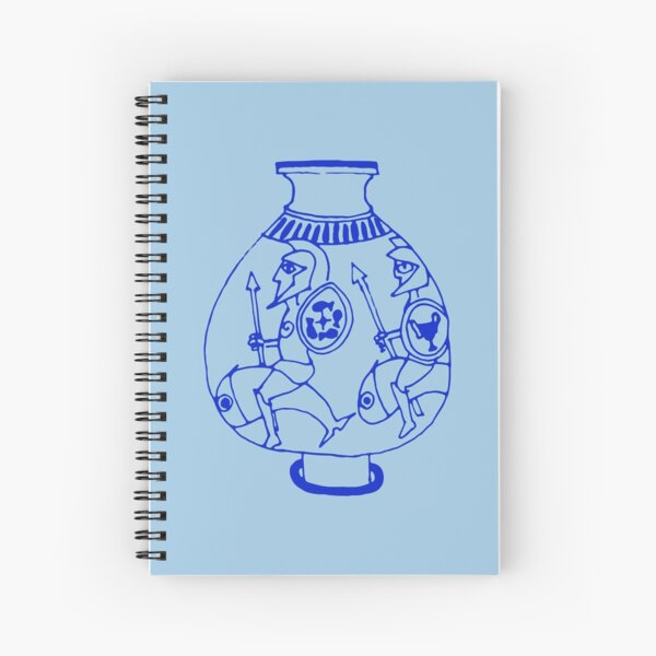 Greek pottery II: riding on fishes Spiral Notebook