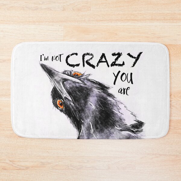 Item preview, Funny Australian magpie design, crazy magpie attitude quote designed and sold by Krystalkayart.