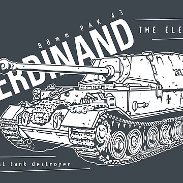 Artwork thumbnail, Ferdinand Tank Destroyer  by b24flak