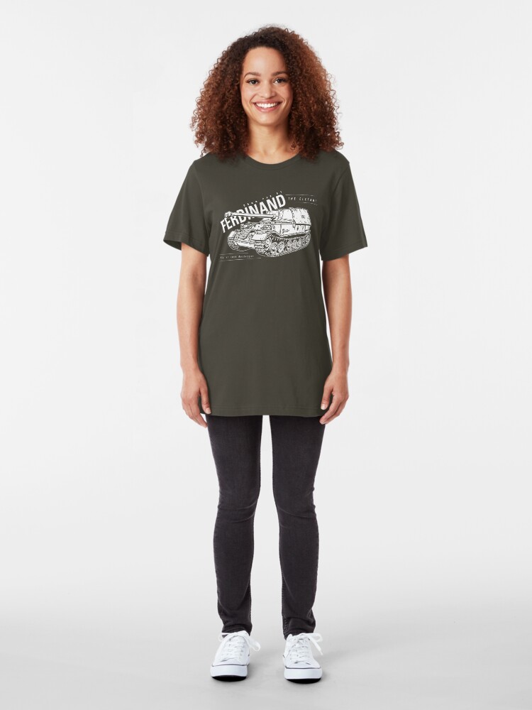 Alternate view of Ferdinand Tank Destroyer Slim Fit T-Shirt