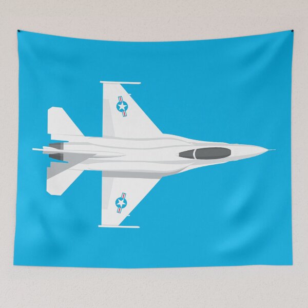 Item preview, F-16 Viper Fighter Jet Aircraft - Cyan designed and sold by VoodooCircus.