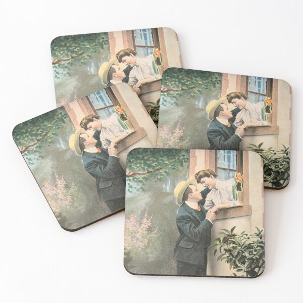 Item preview, Secret romance. Vintage postcard 1907 designed and sold by Photopat.