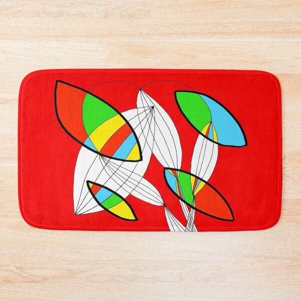 Item preview, Organic objects - 4 colors on Red Board designed and sold by Istvan Ocztos.