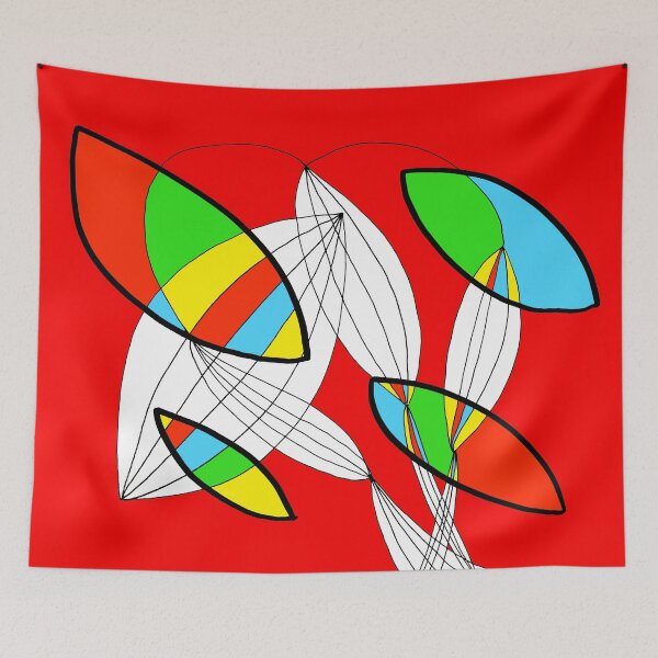 Item preview, Organic objects - 4 colors on Red Board designed and sold by Istvan Ocztos.