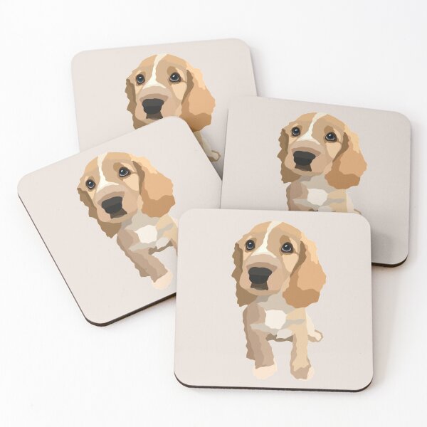 Item preview, Cocker Spaniel Puppy Dog Portrait Digital Illustration designed and sold by sherylwylie.