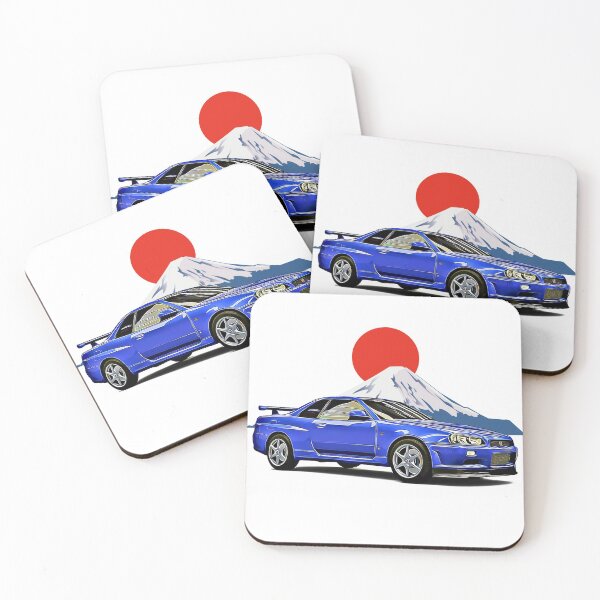 Item preview, R34 GTR Fuji JDM Japan Print designed and sold by Auto-Prints.