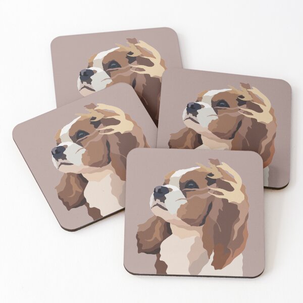 Artikelvorschau, Cavalier King Charles Spaniel Hund Portrait digitale Illustration entworfen und verkauft von sherylwylie.