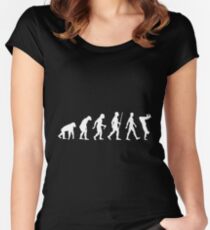 Human Evolution Parkour Evolution Women's Fitted Scoop T-Shirt