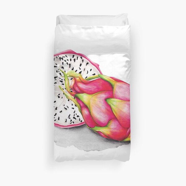 Dragon Fruit Watercolour illustration Duvet Cover