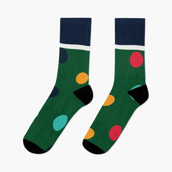 Item preview, BIG DOT SOCKS WITH STRIPE , RED YELLOW GREEN,BLUE,NAVY designed and sold by Seimbangseirama.