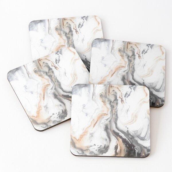 Artikelvorschau, Grauer und goldener Marmor entworfen und verkauft von ThrowPillows.