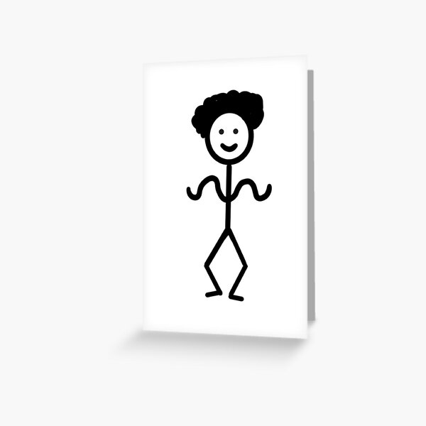 Dancing Stick Figure Greeting Card