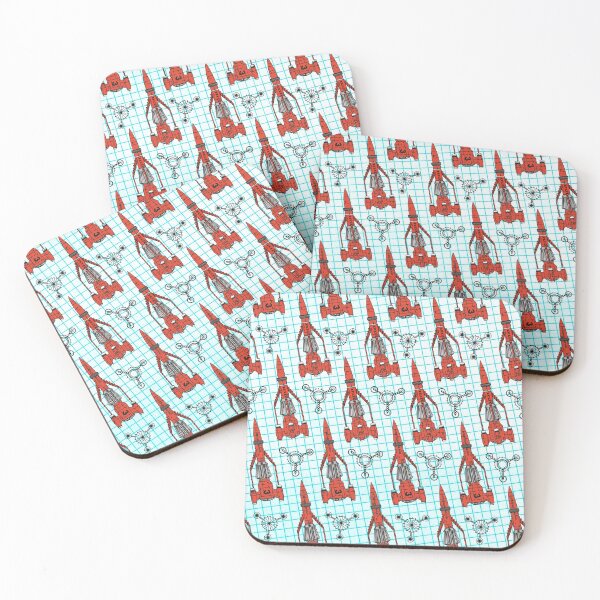 Item preview, Thunderbirds 3 patterns, great exciting retro series from the 60s, officially licensed fan art designed and sold by Mauswohn.