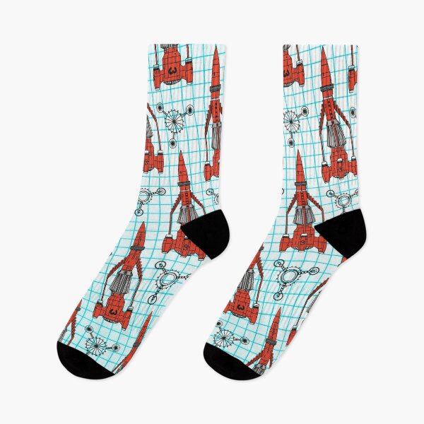 Item preview, Thunderbirds 3 patterns, great exciting retro series from the 60s, officially licensed fan art designed and sold by Mauswohn.