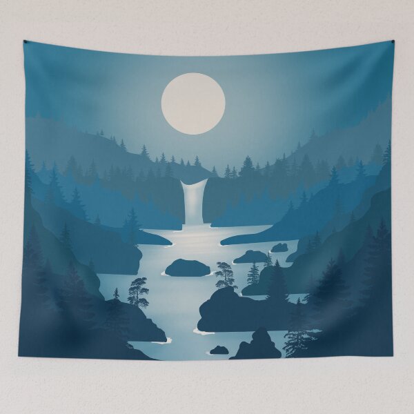 Item preview, Night River - Minimal Art designed and sold by Julia Rudens.