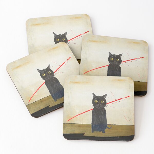Item preview, Black Cat Red Line designed and sold by DeDesign Collective.