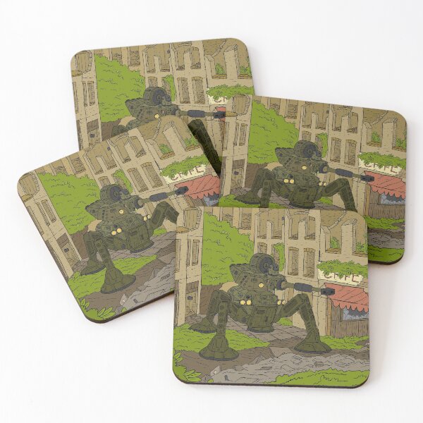Item preview, ruined sci fi city with a mech. war. designed and sold by JJadx.