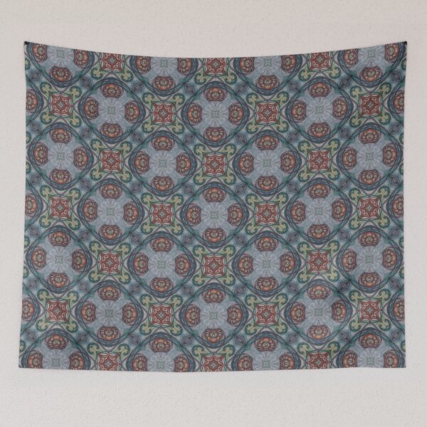 Item preview, Mosaic Tiles, Mexican Spanish Tiles, soft green blue colors designed and sold by ZenArt-Fern.