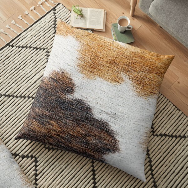 Imprimé vache multicolore Coussin de sol