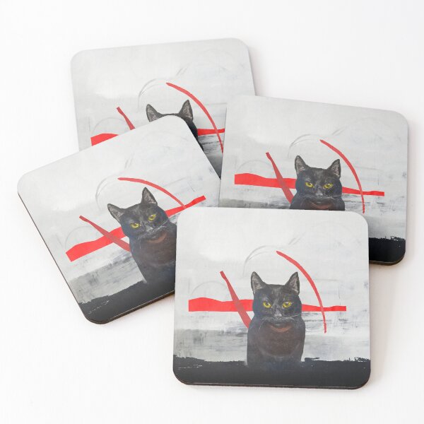 Item preview, Black Cat and 3 Red Lines designed and sold by DeDesign Collective.