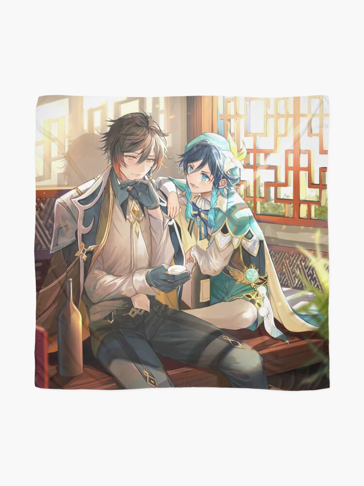 Zhongli And Venti Genshin Impact Scarf By Namdosan94 Redbubble