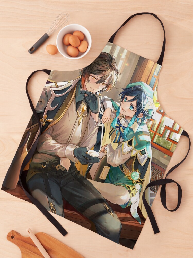 Zhongli And Venti Genshin Impact Apron By Namdosan94 Redbubble