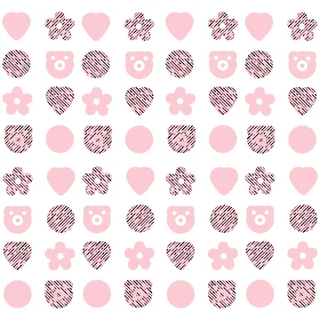 Artwork thumbnail, Pink Valentines Pattern by Spacepaprika