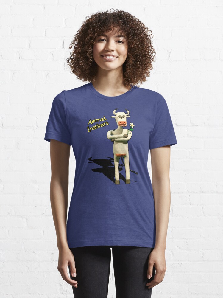 Alternate view of Animal Instincts - Cow Essential T-Shirt