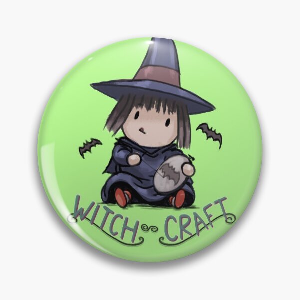 Item preview, Adorable Crafty Witch Doing Spooky Cross Stich Witchcraft designed and sold by stilo29.