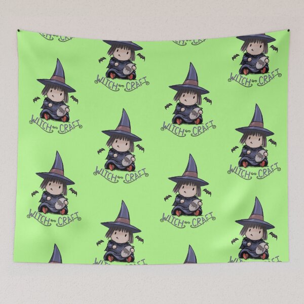 Item preview, Adorable Crafty Witch Doing Spooky Cross Stich Witchcraft designed and sold by stilo29.