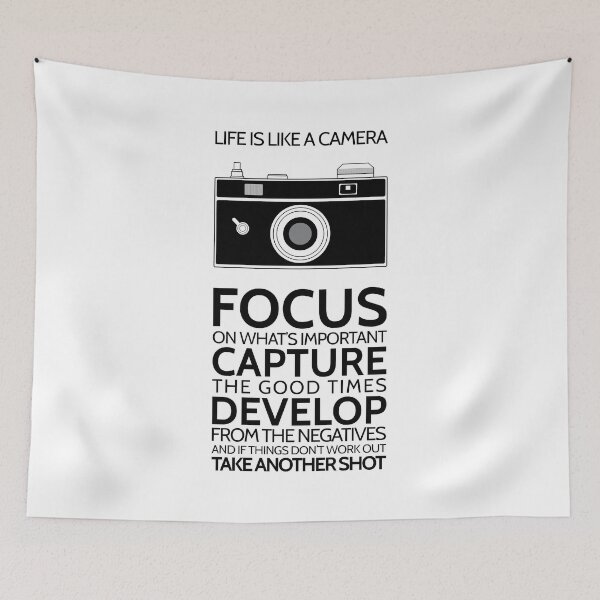 Item preview, Life Is Like A Camera Focus On What's Important, Inspirational Quote, Motivational Quote designed and sold by aenaonartwork.