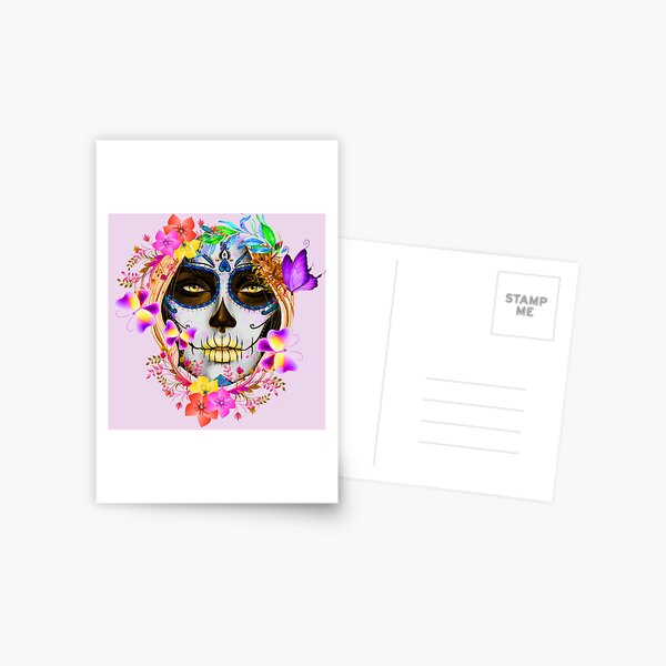 Catrina,Mexican Sugar Skull Lady Postcard