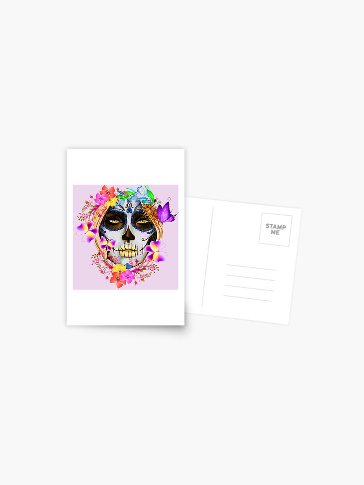 Catrina,Mexican Sugar Skull Lady Throw Pillow for Sale by Gothic