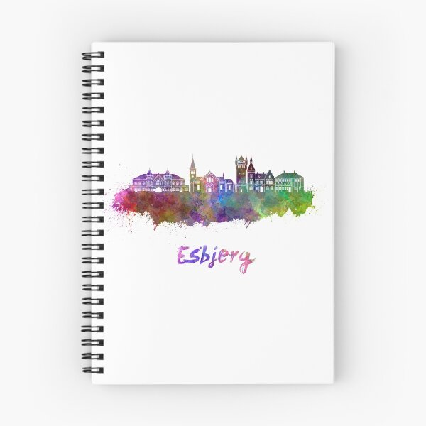 Item preview, Esbjerg skyline in watercolor designed and sold by paulrommer.