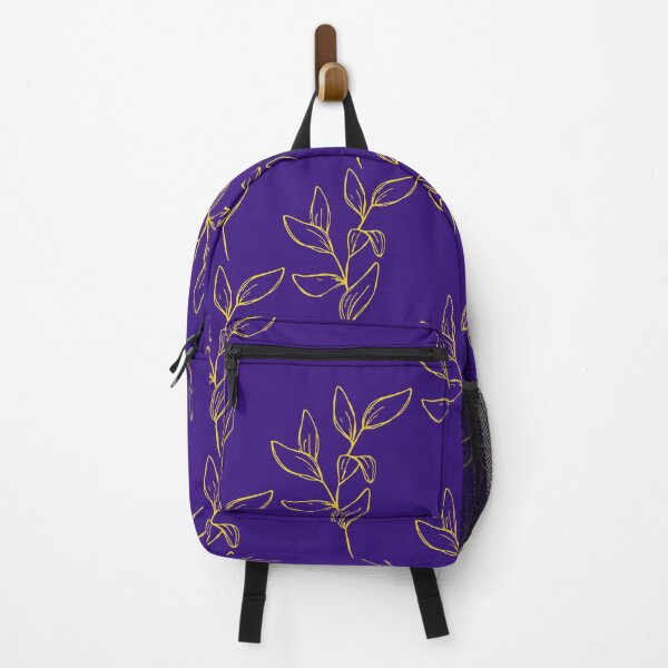Item preview, Stylistic Gold Leaves on Purple designed and sold by Miatopia.