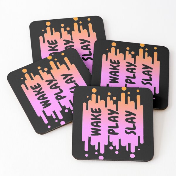 Item preview, WAKE PLAY SLAY COOL ARTWORK designed and sold by Kriti Rastogi.