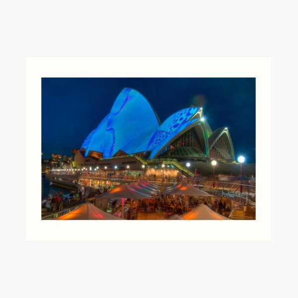 Luminous in Blue - Sydney Opera House Art Print