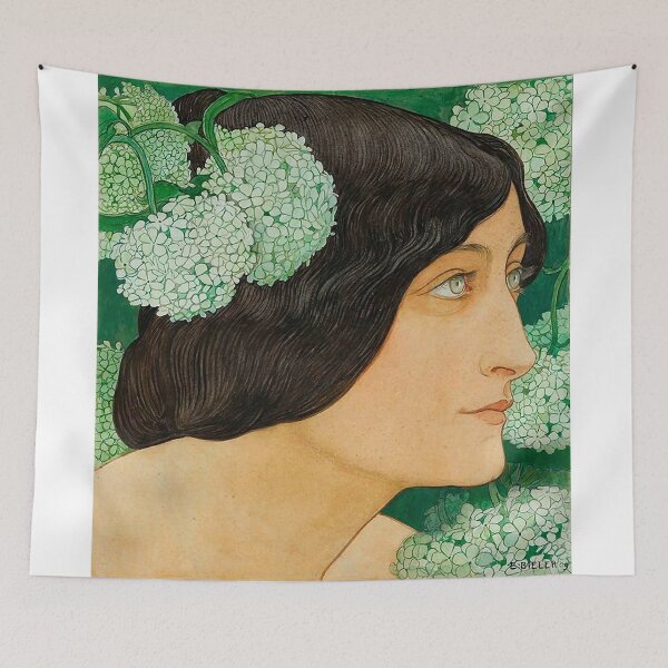 Item preview, Female Portrait by Ernest Biéler designed and sold by IndieArtDream.