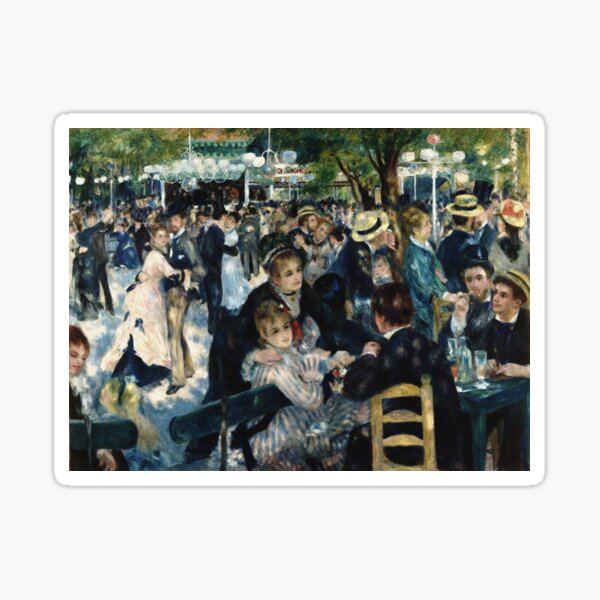 Bal du moulin de la Galette - Renoir ( Dance at Le moulin de la Galette) Sticker