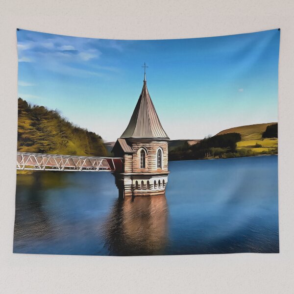 Item preview, Pontsticill Reservoir Brecon Beacons (Painting) designed and sold by cmphotographs.