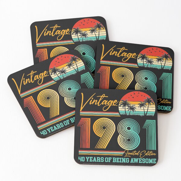 Item preview, 40th Birthday Gift Vintage 1981 Retro 40 Years Old designed and sold by BrooksBrennan.