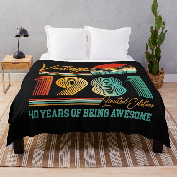 Item preview, 40th Birthday Gift Vintage 1981 Retro 40 Years Old designed and sold by BrooksBrennan.
