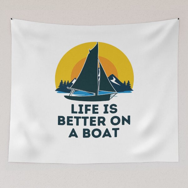 Item preview, Life Is Better On a Boat Captain Boater Boating designed and sold by Emerg-Apparel.