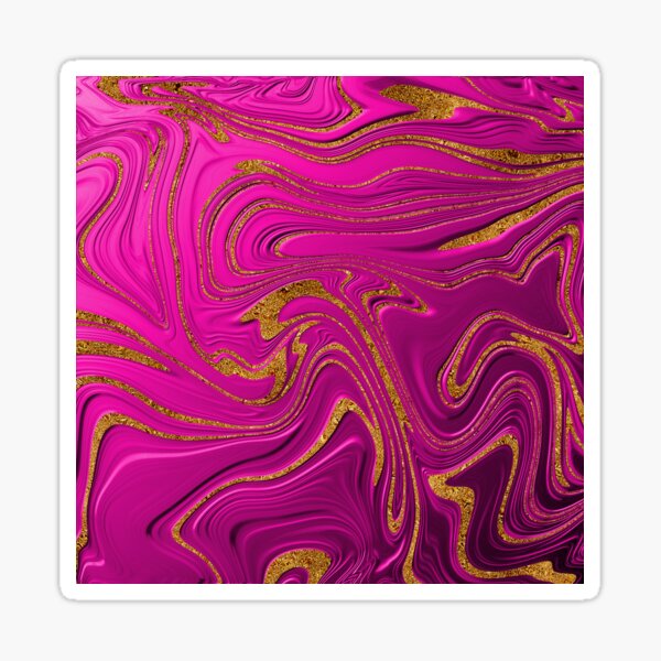 Item preview, Abstract Pink Shape With Glitter Gold designed and sold by antarte99.