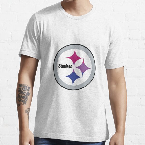 Pittsburgh Steelers Women's New Era White Tri-blend Helmet T-Shirt