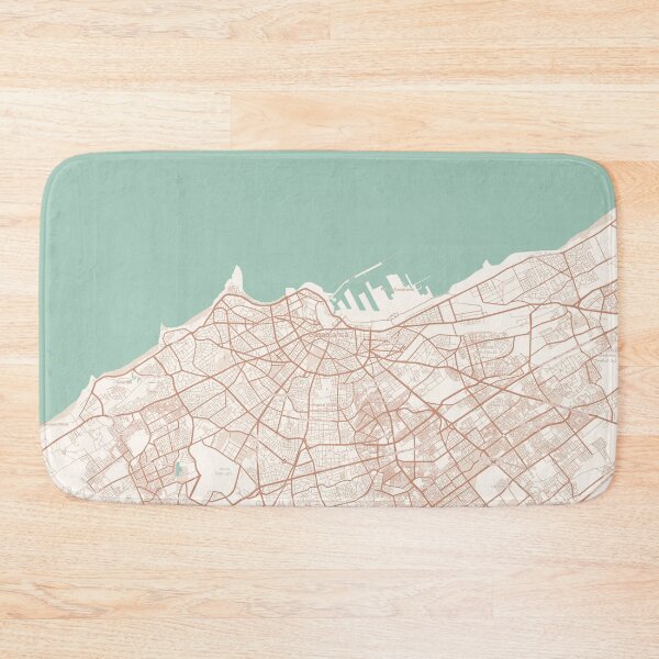 Item preview, Casablanca, Morocco Map (Theme 2) designed and sold by Mapnify.