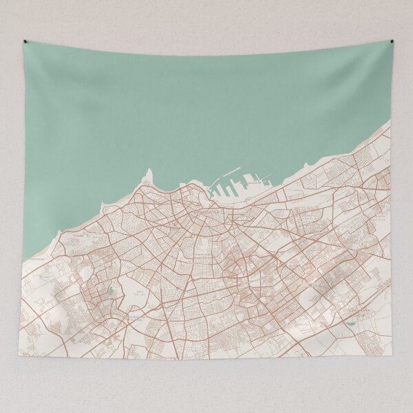 Item preview, Casablanca, Morocco Map (Theme 2) designed and sold by Mapnify.