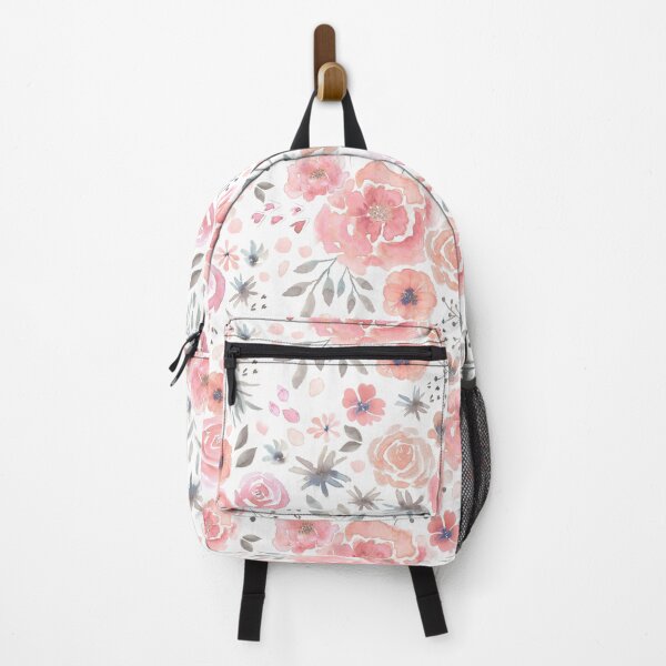 Item preview, Watercolour Peach Floral on White Tatra Cottage designed and sold by TatraCottage.