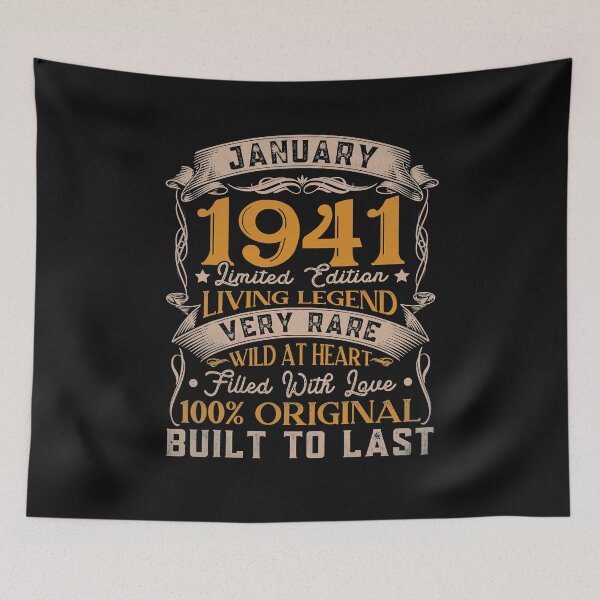 Item preview, Born In January 1941 Vintage 80th Birthday Gift 80 Years Old  designed and sold by BrooksBrennan.